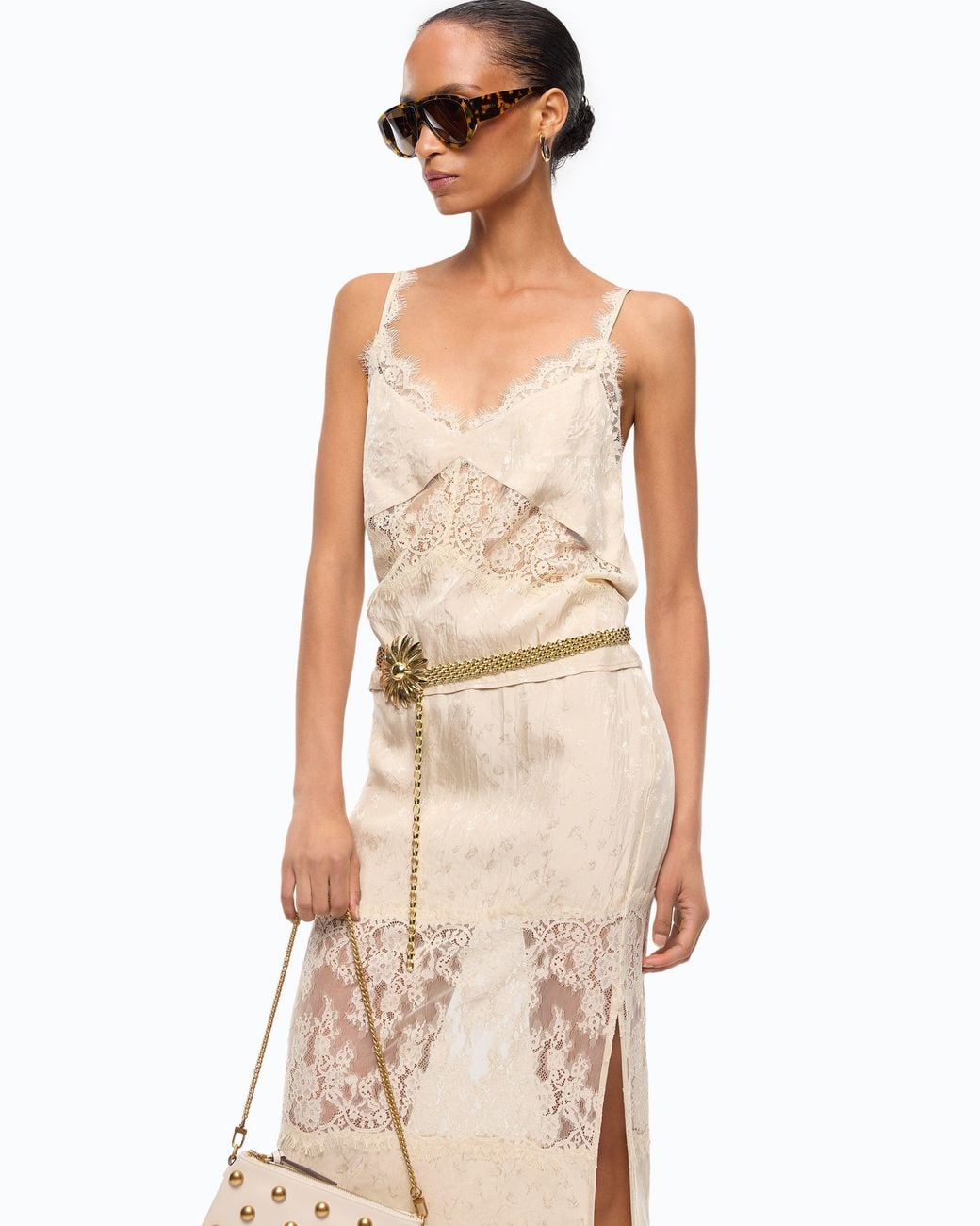 Pinko White Lace Lingerie Top