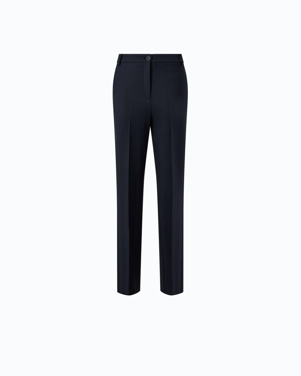 Pinko Blue Stretch Wool-Blend Cigarette Trousers