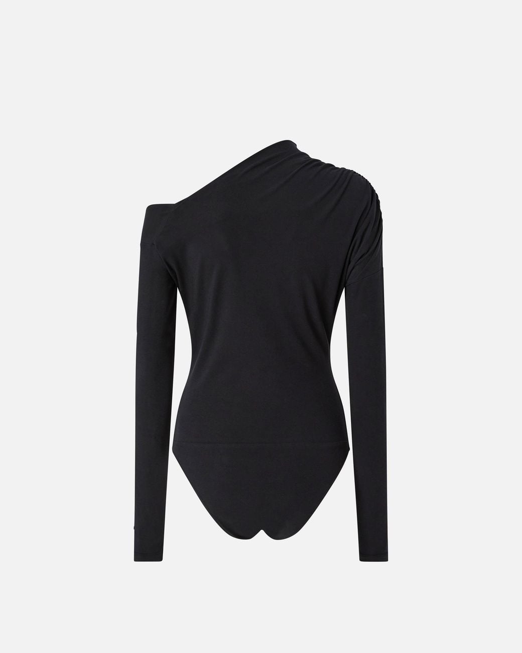 Pinko Black Bodysuit With Asymmetric Neckline