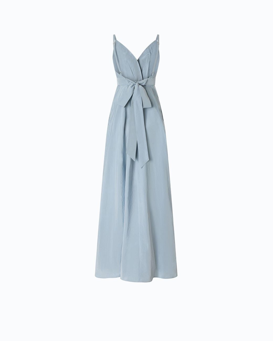 Pinko Blue Long Taffeta Dress With Slit