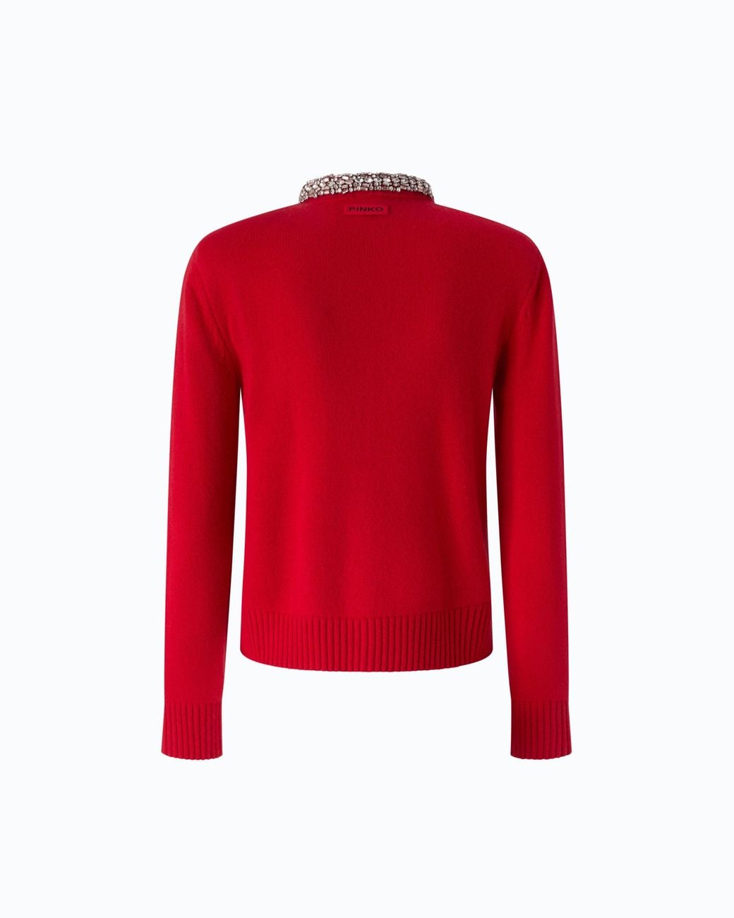 Pinko Red Cardigan With Jewel Collar