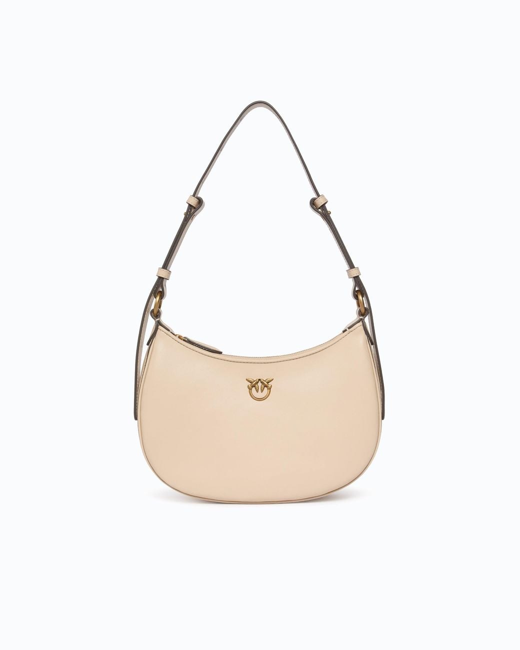 Pinko White Small Shoulder Bag Love Bag Half Moon Simply