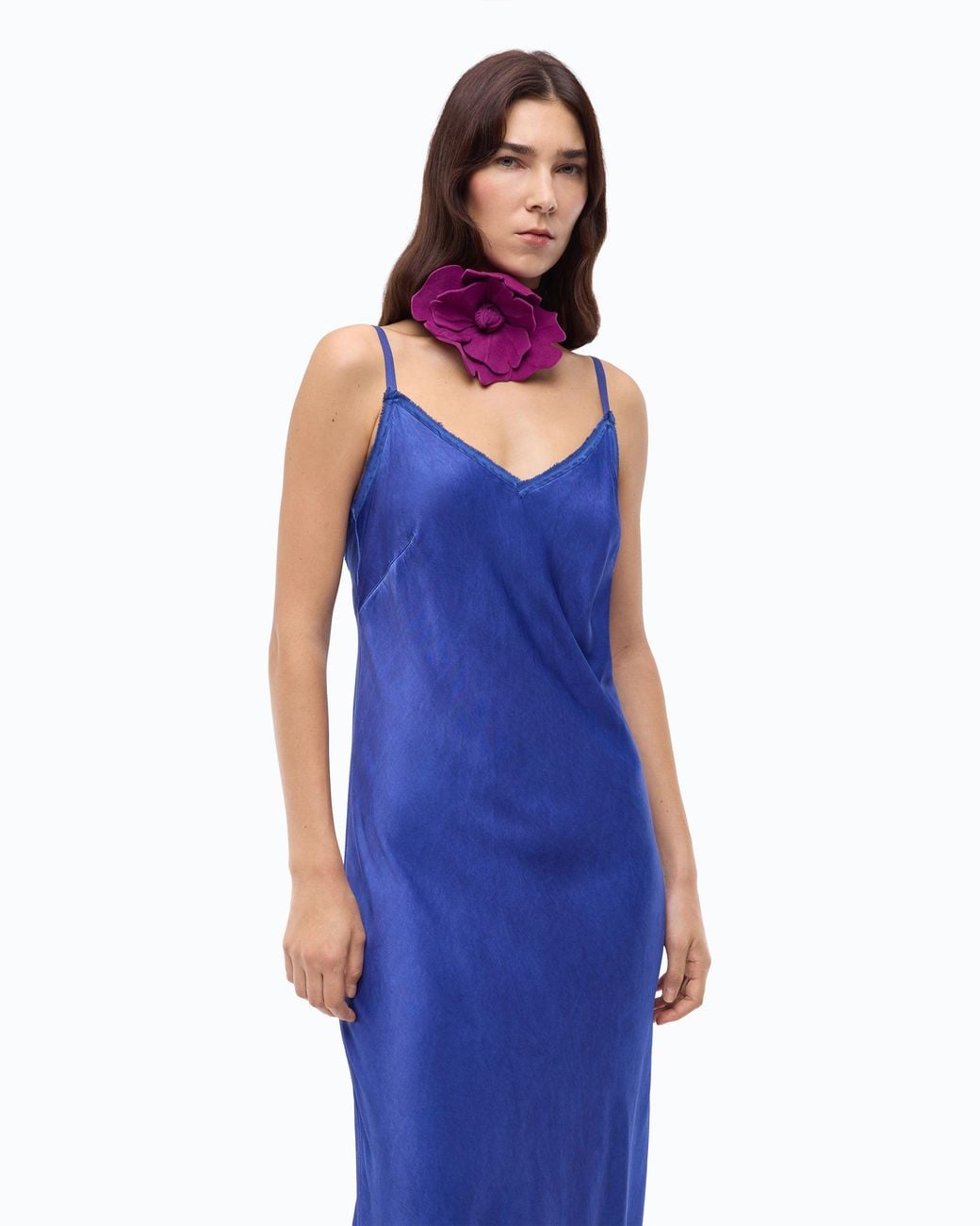 Pinko Blue Long Slip Dress