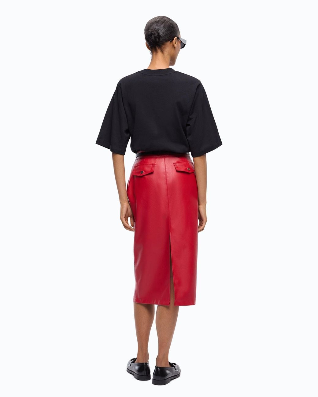 Pinko Black T-Shirt With Wide Sleeves And Love Birds Logo