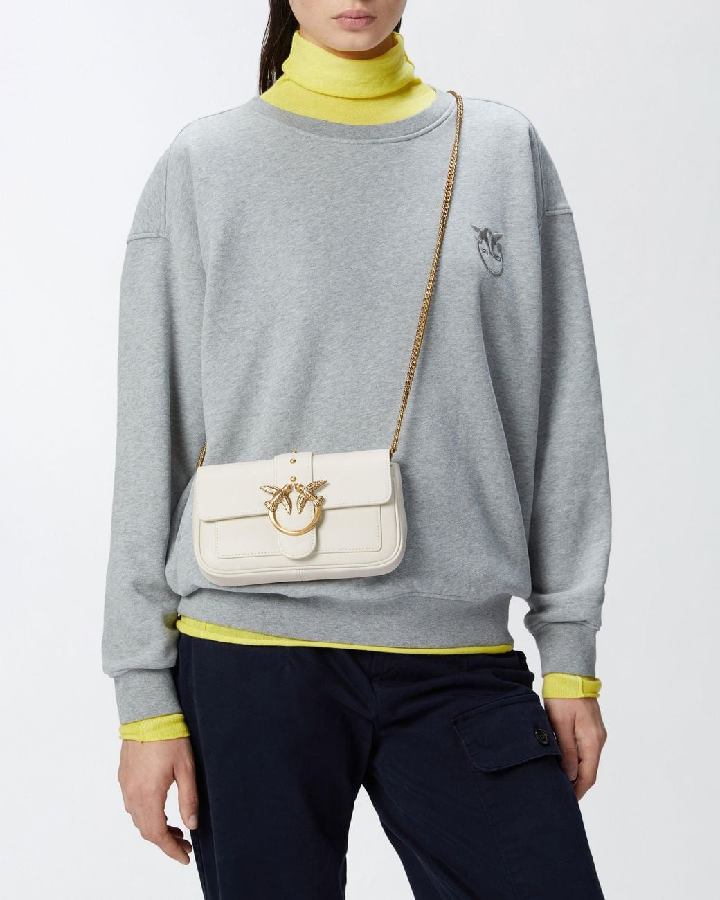 Pinko White Small Pocket Bag Love Bag One Simply