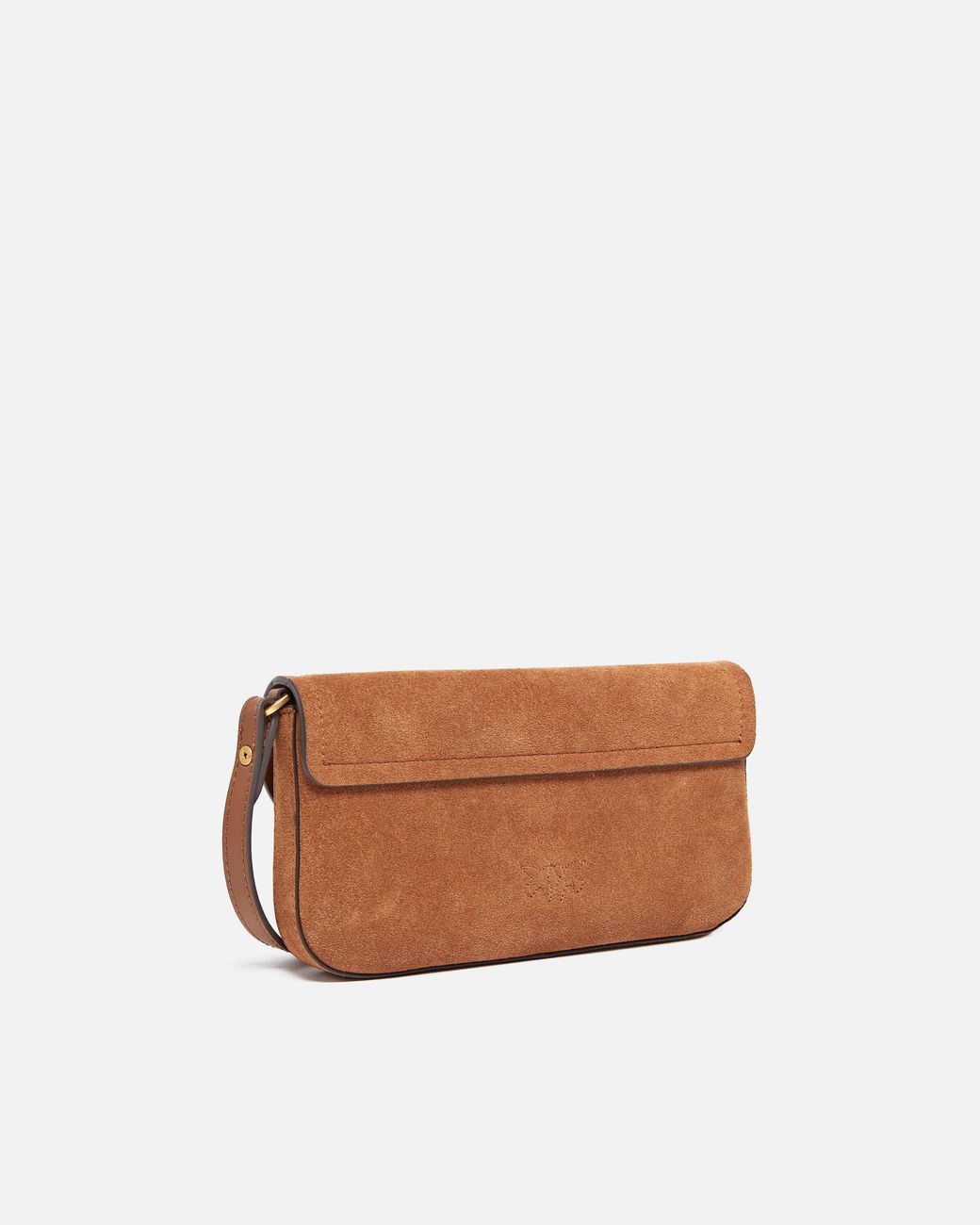 Pinko Brown Saddle Flat Medium Shoulder Bag