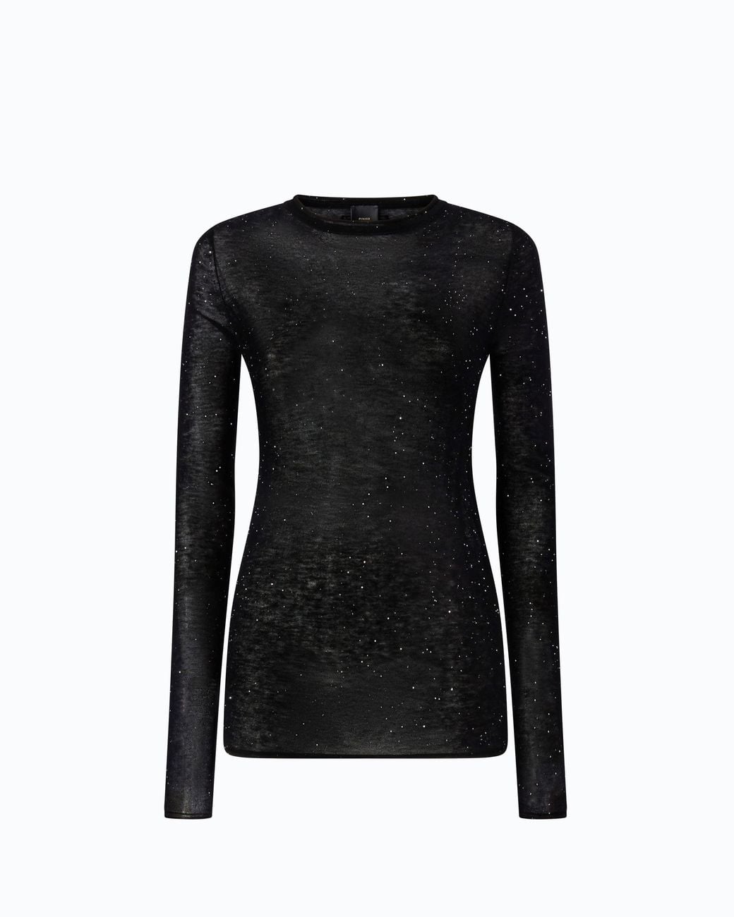 Pinko Black Crew-Neck Sweater With Sequins