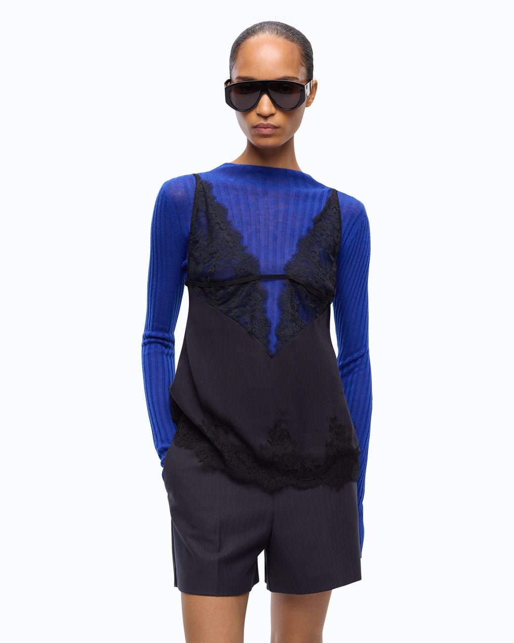 Pinko Black Lace Lingerie Top