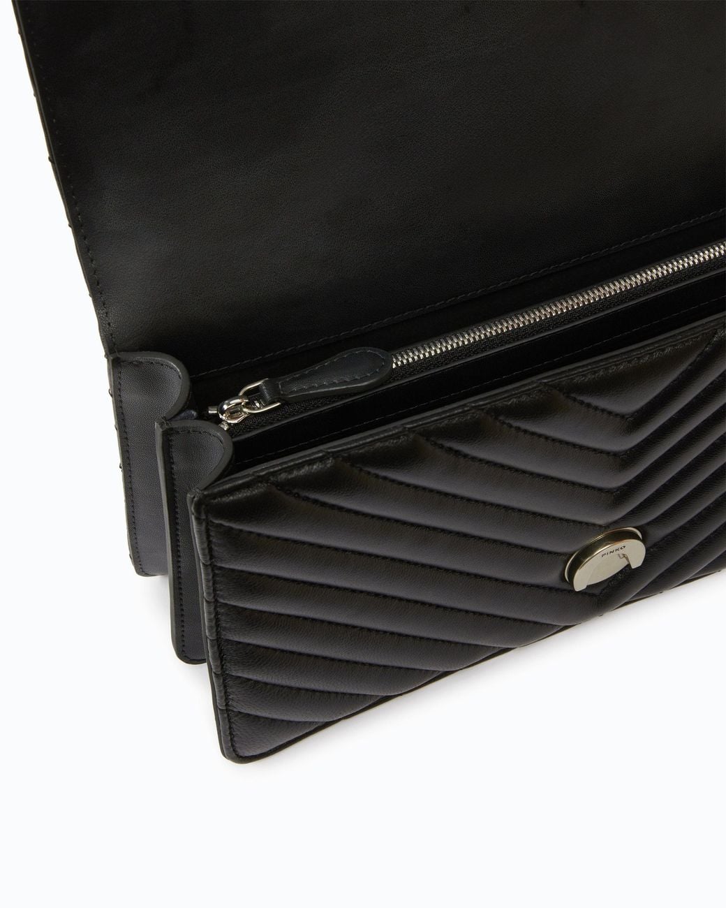 Pinko Black Classic Love Bag One Chevron