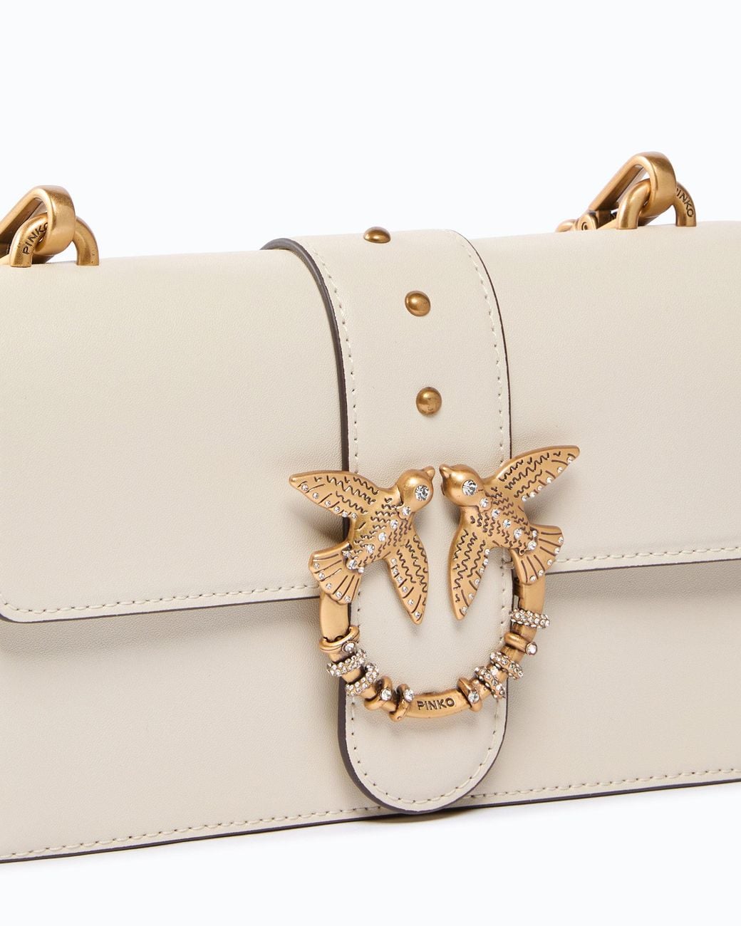 Pinko White Mini Love Bag One Crossbody Bag