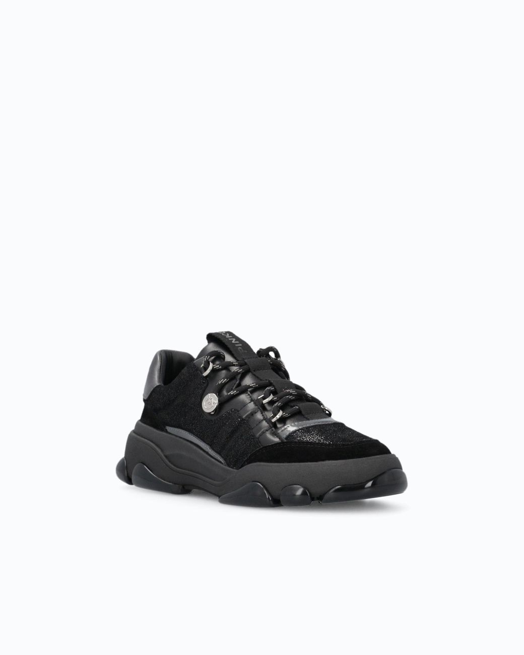 Pinko White Leather Sneakers With Trekking-Style Laces
