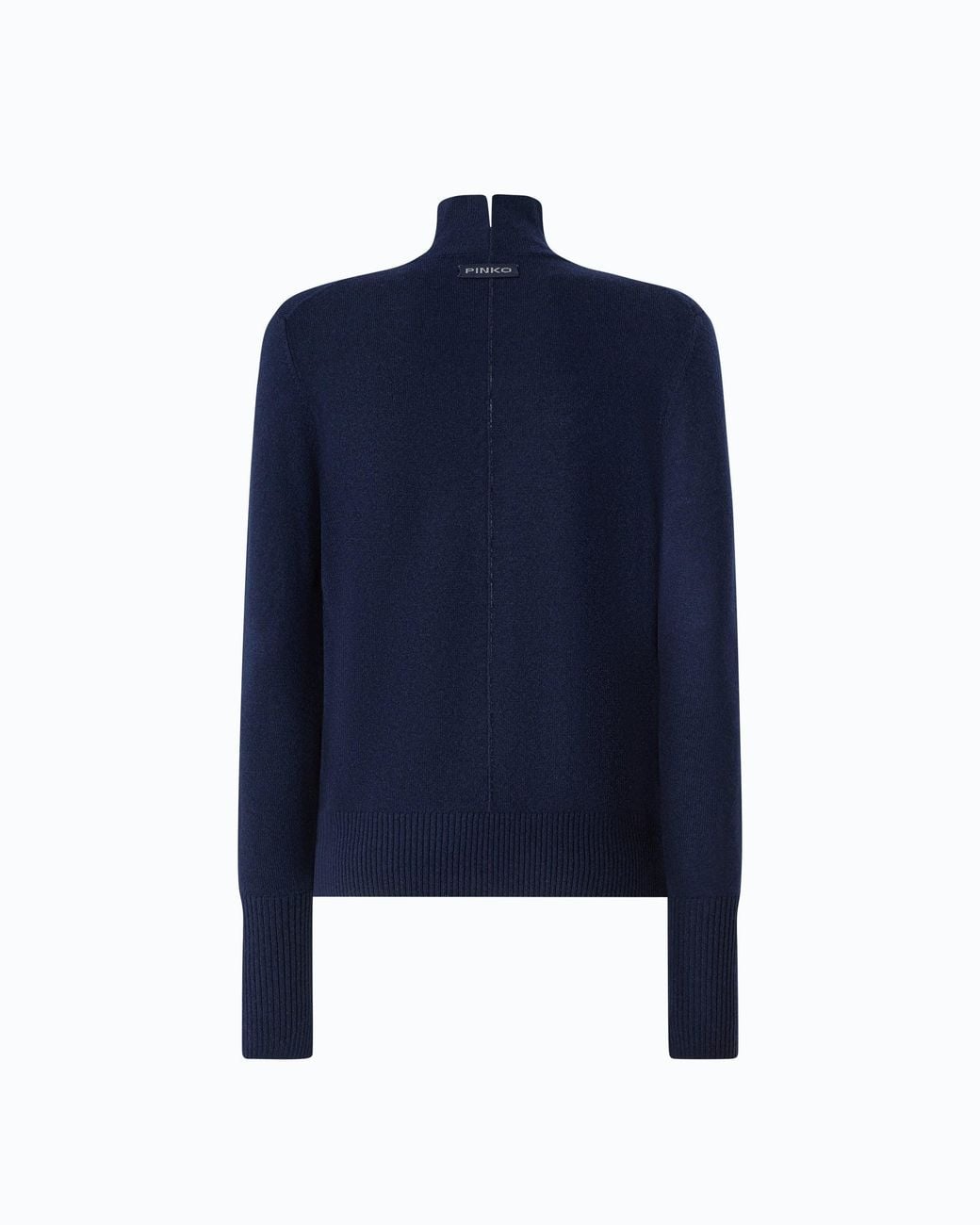 Pinko Blue Wool And Cashmere Turtleneck Sweater