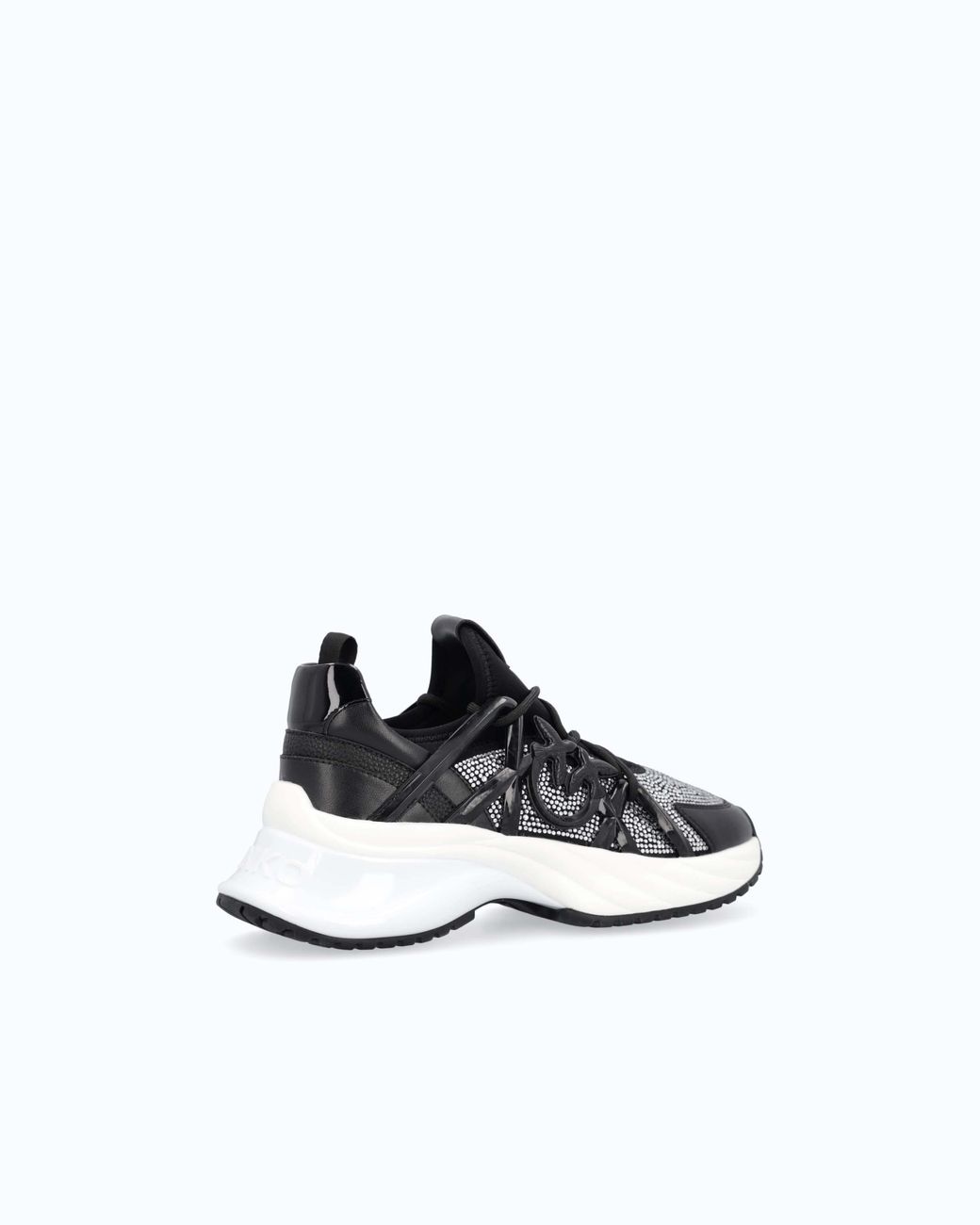Pinko White Ariel Sneakers With Crystals
