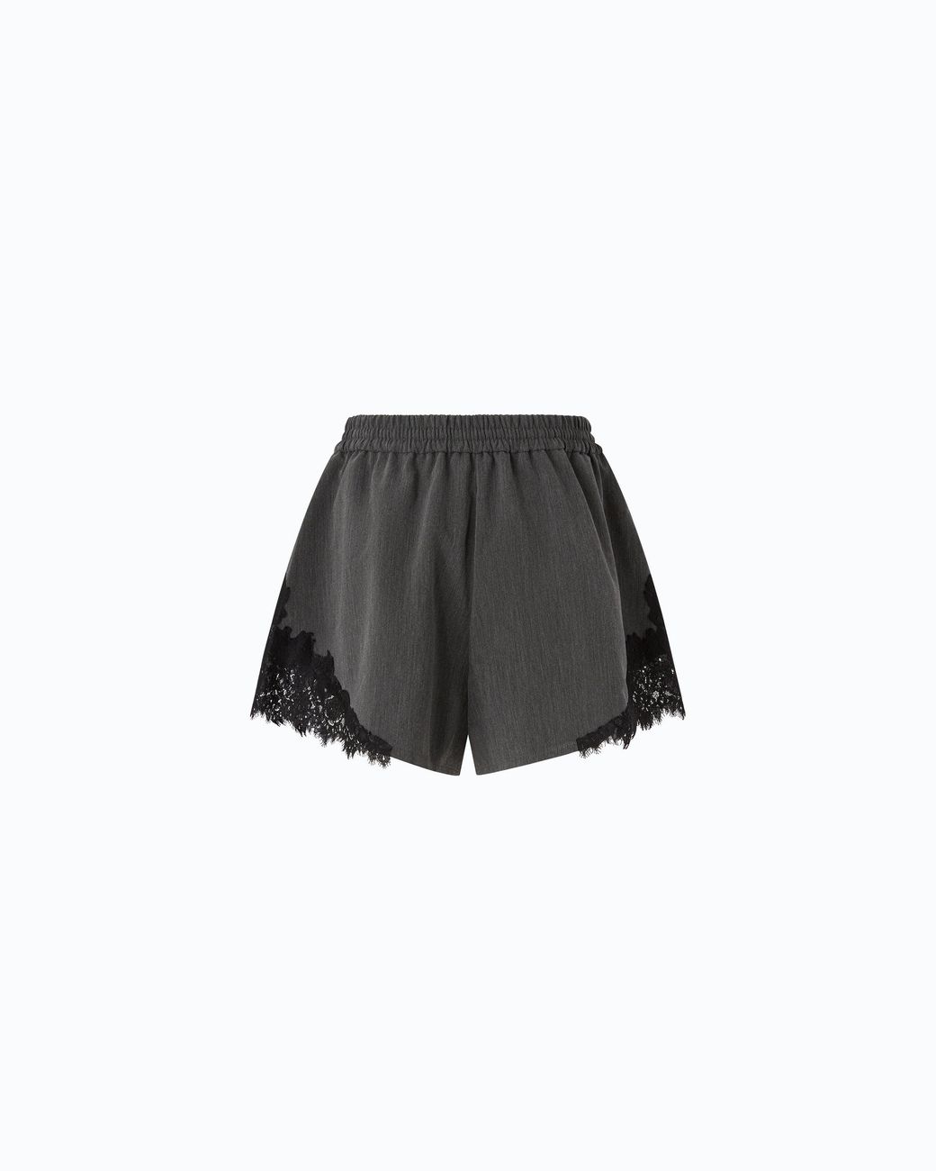 Pinko Black Fluid Shorts With Lace Insert