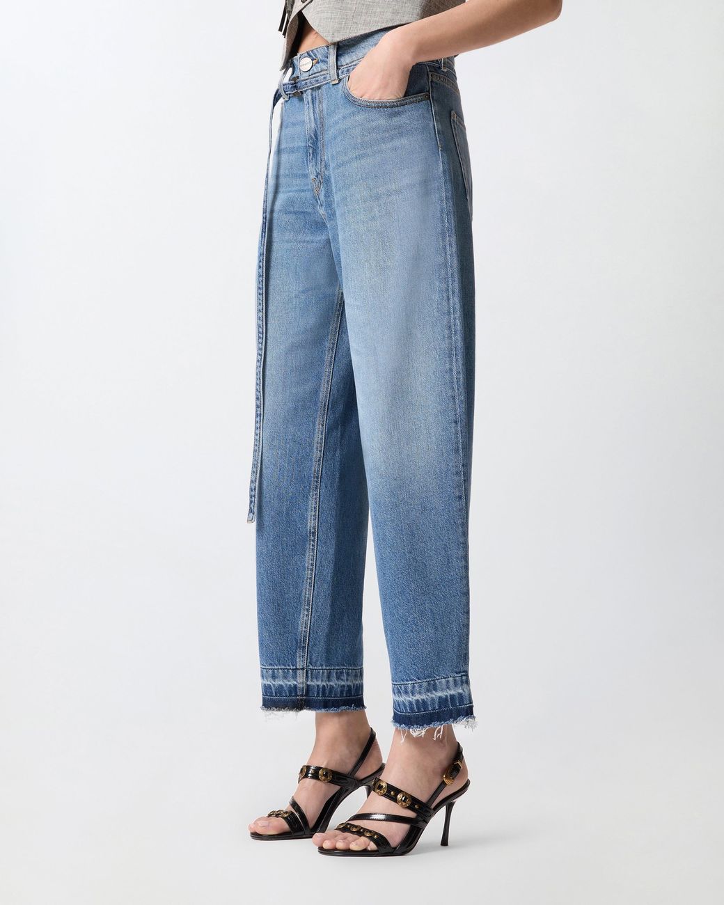 Pinko Blue Balloon Jeans With Worn Effect