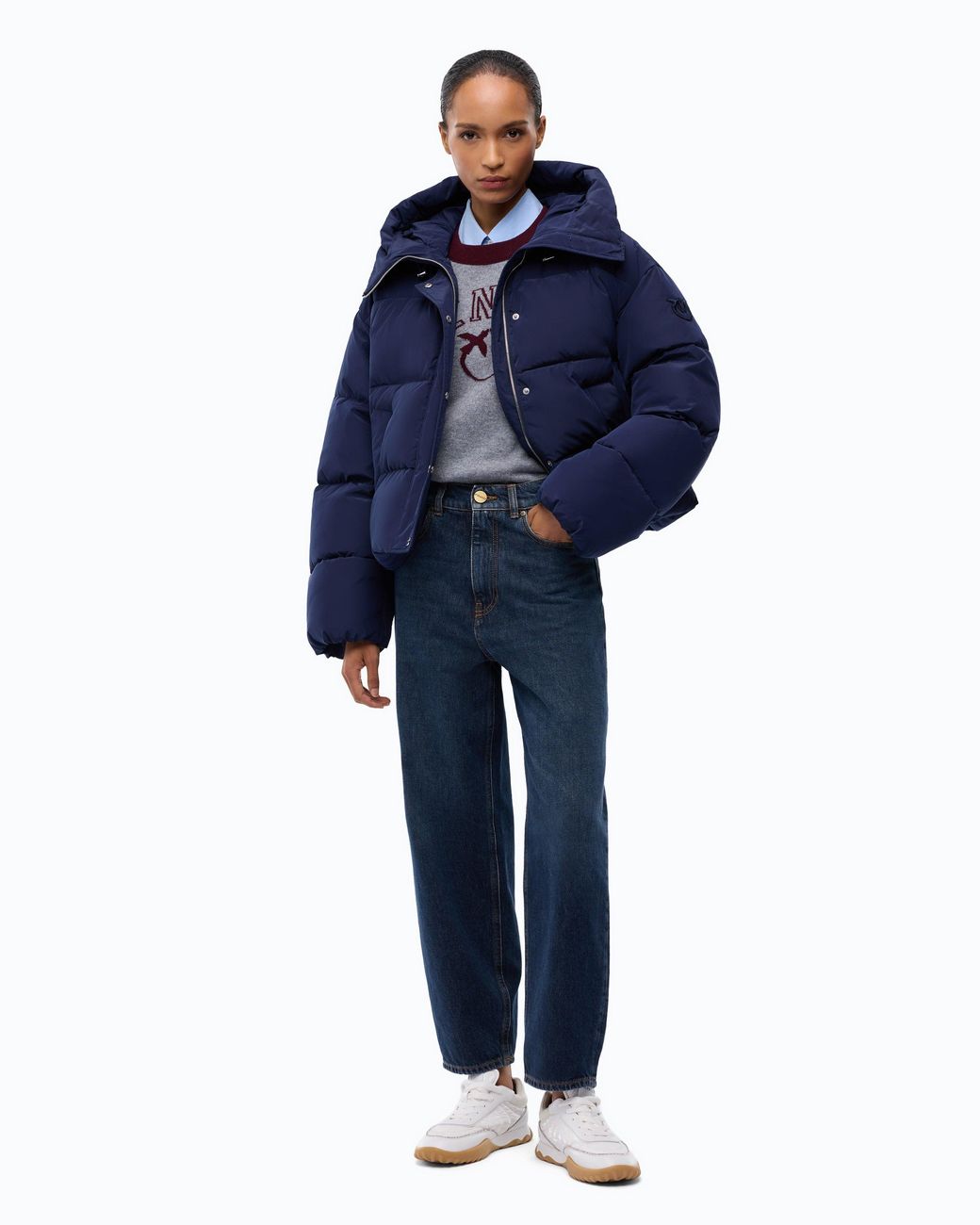Pinko Blue Down Jacket