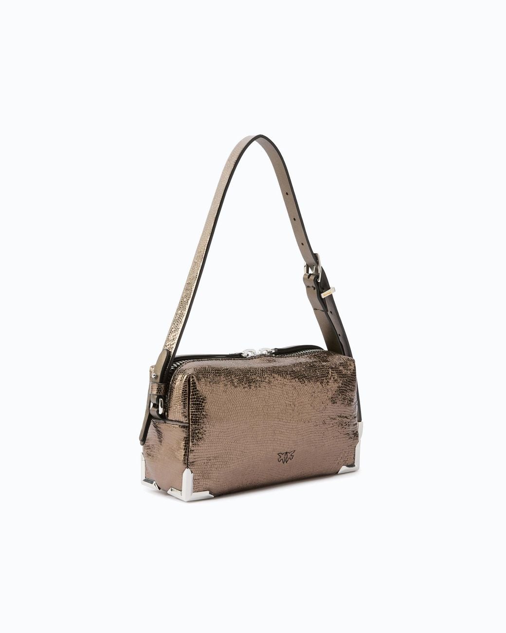 Pinko White Mini Crossbody Boston Bag