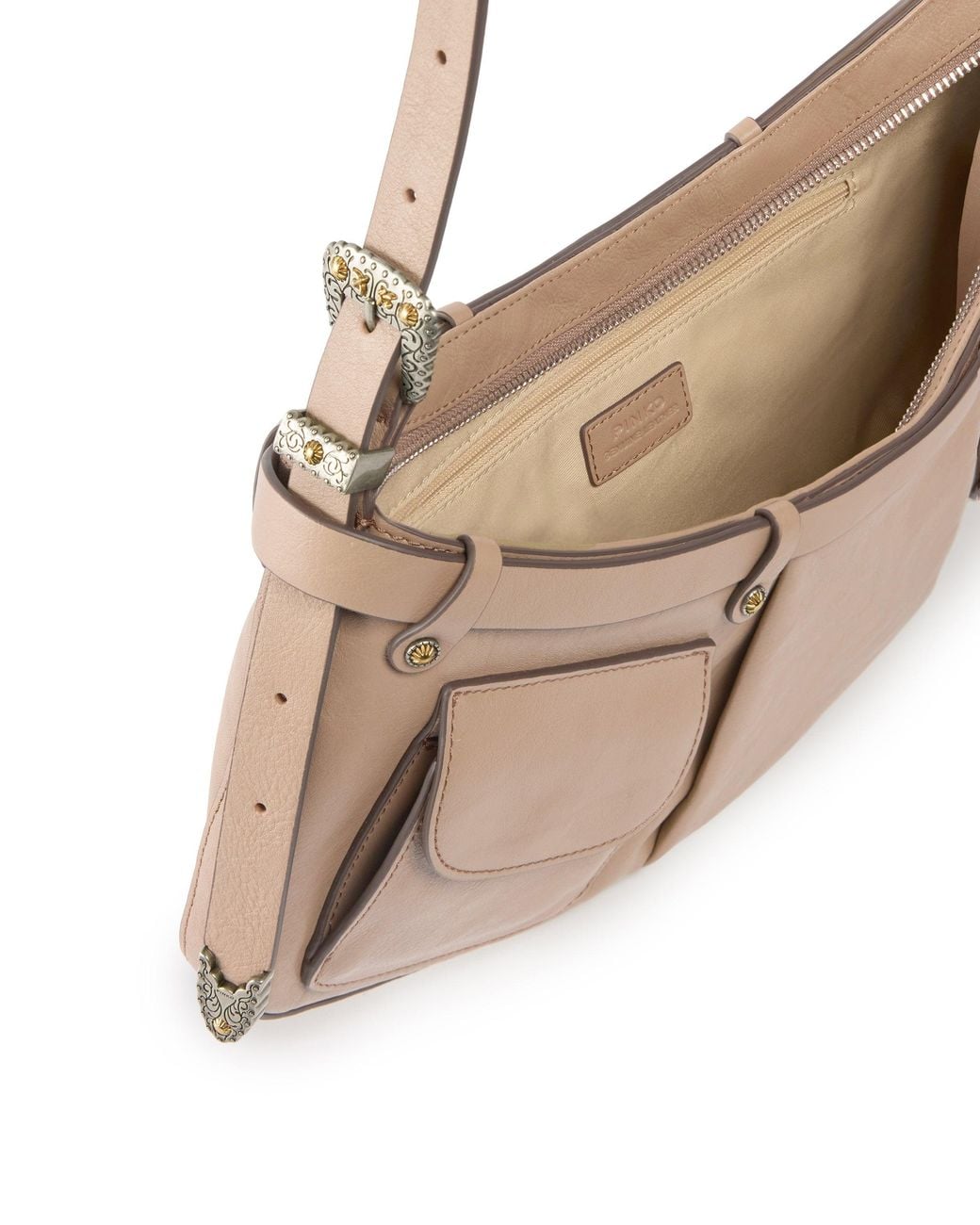 Pinko White Pocket Body Bag Medium Shoulder Bag
