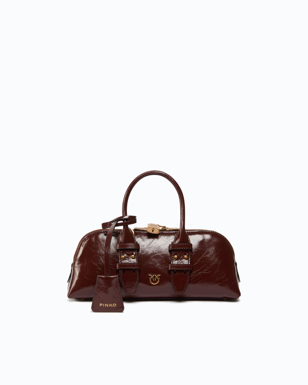 Pinko Brown Escape Bag Horizontal Small Handbag