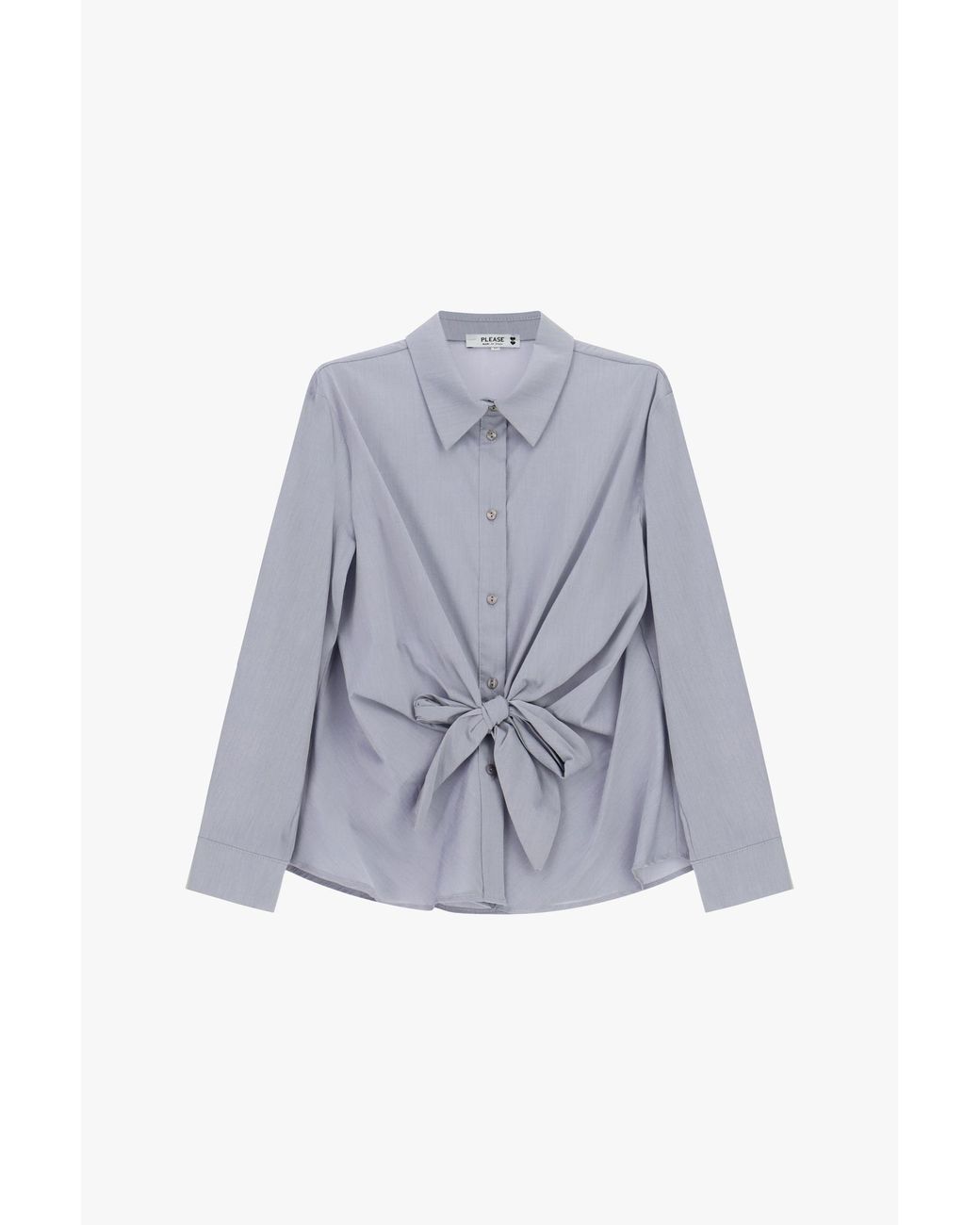 Chemise N艙Ud Devant Col Classique Manches Longues Please en coloris Gray