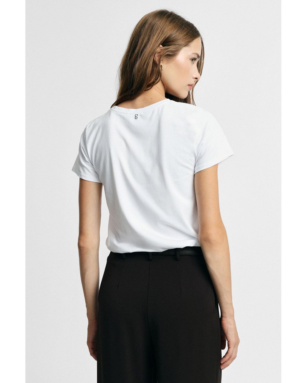 T-Shirt Manches Courtes Imprimé Lapins Please en coloris White