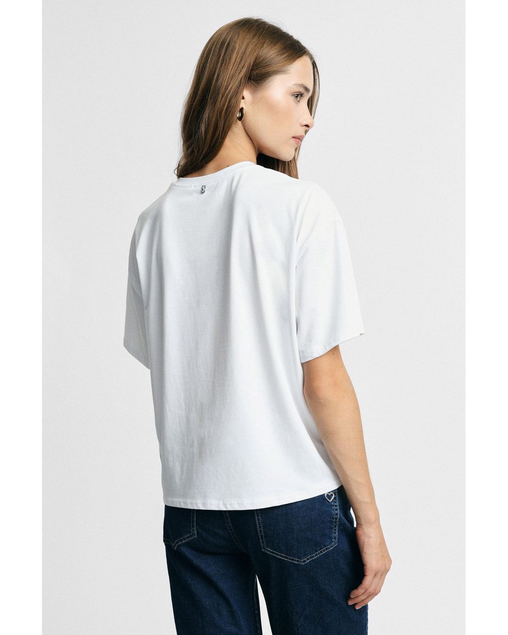 T-Shirt Imprimé Animal Coupe Regular Col Rond Please en coloris White