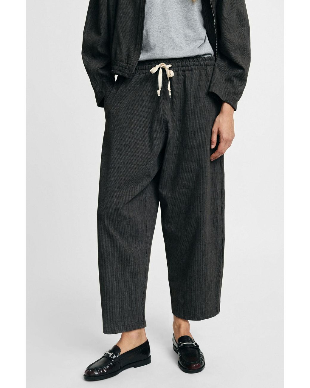 Pantalon Palazzo Taille Moyenne À Cordon Please en coloris White