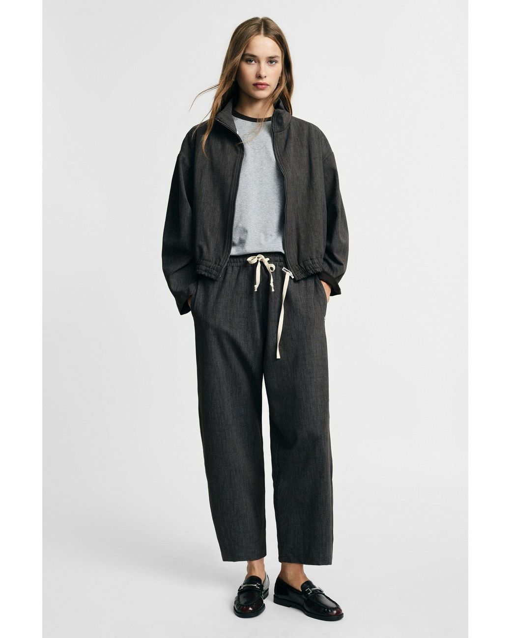 Pantalon Palazzo Taille Moyenne À Cordon Please en coloris White