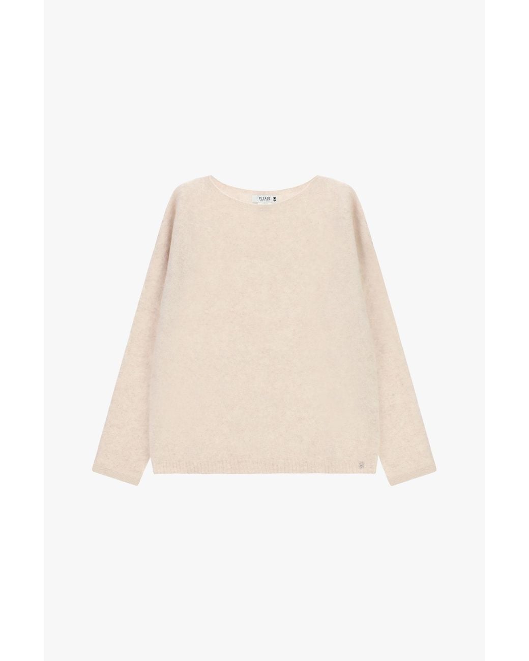 Pull Col Bateau Coupe Ample Uni Please en coloris Natural