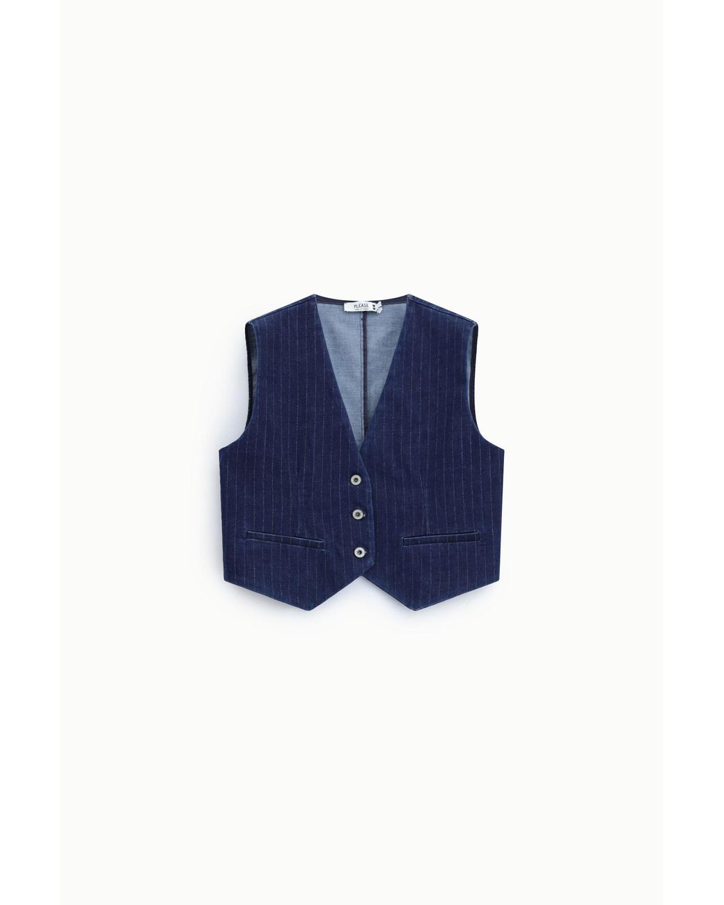 Gilet À Rayures Fermeture Boutonnière Please en coloris Blue