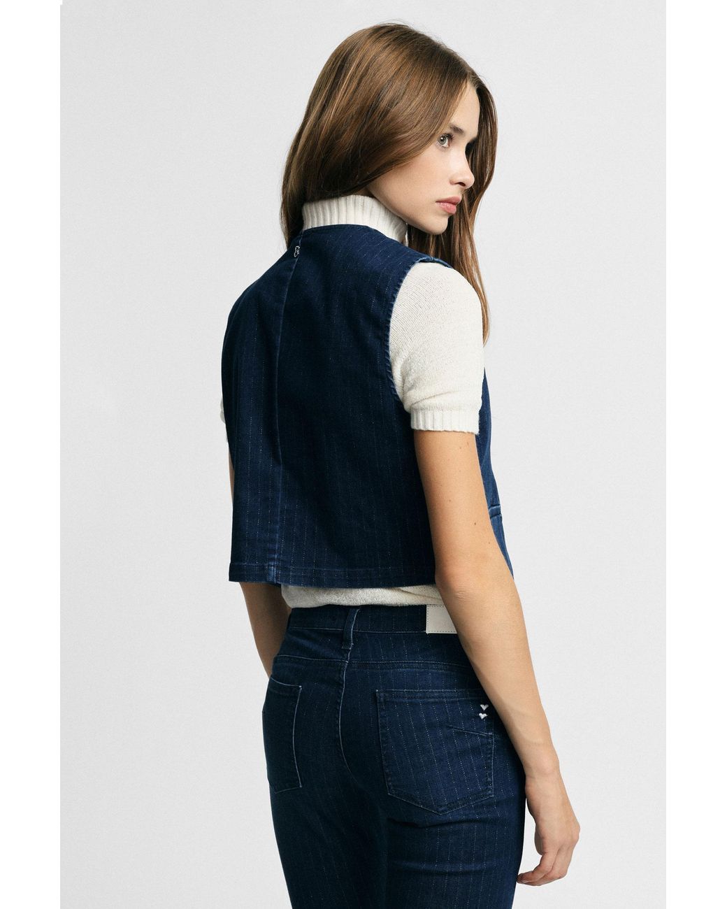 Gilet À Rayures Fermeture Boutonnière Please en coloris Blue