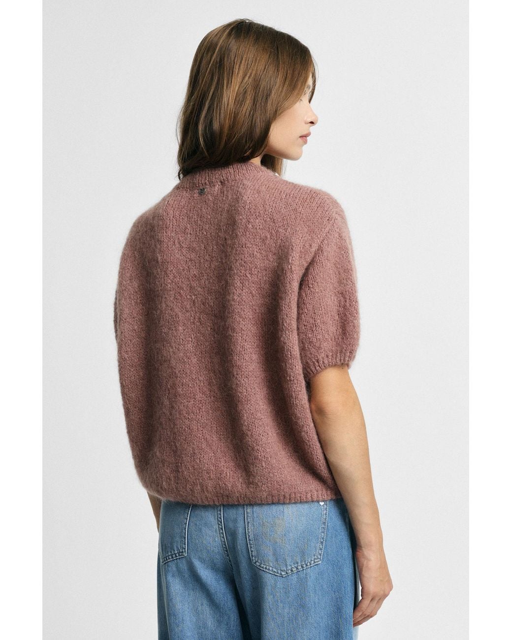 Pull Court À Manches Larges Et Col Rond Please en coloris Brown