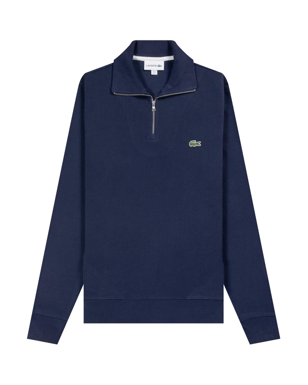 Lacoste Cotton 'classic 1/4 Zip' Logo Sweatshirt Navy in Blue for Men ...