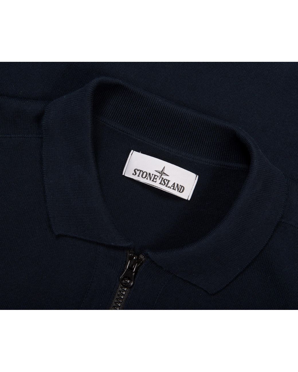 Stone Island 1 4 Zip Knitted Ls Polo Navy in Blue for Men Lyst UK