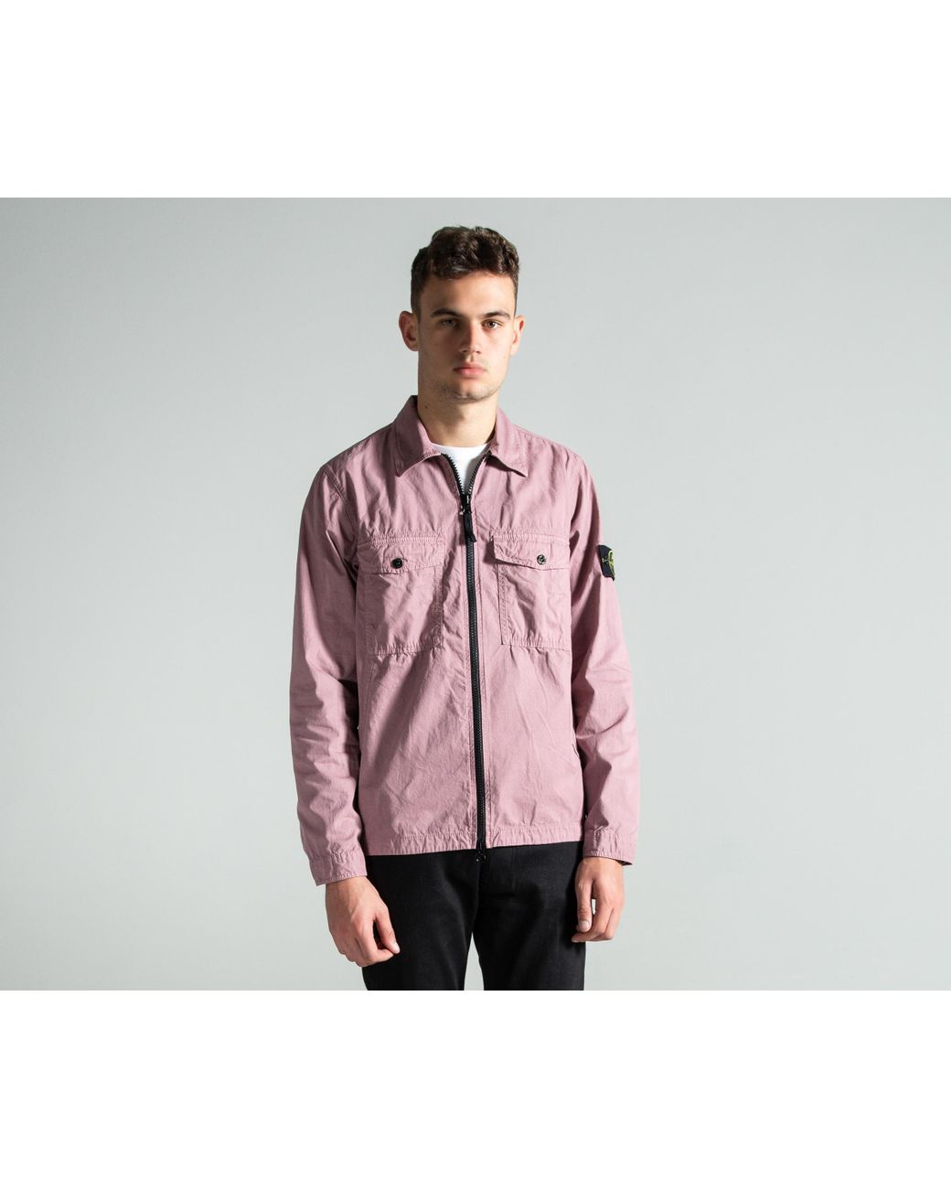 Stone Island Mens 2 Pocket Overshirt Pink for Men | Lyst UK