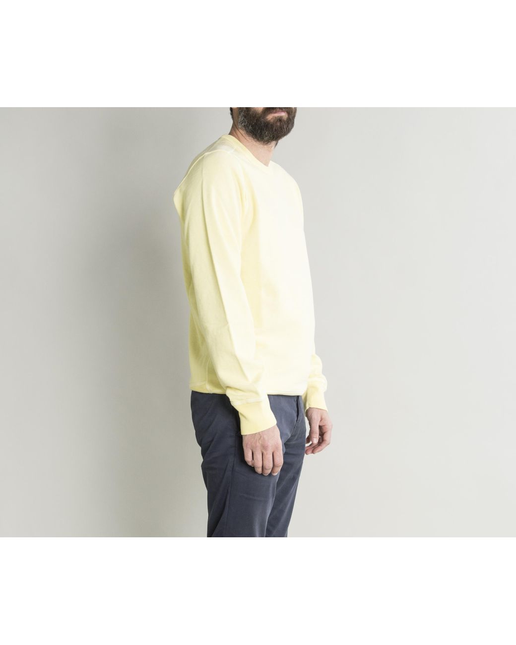 Stone Island Garment Dyed Lightweight Sweatshirt Washed Lemon for Men |  Lyst UK