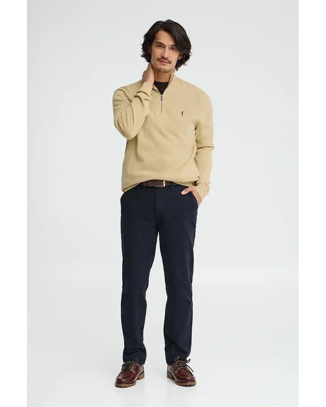 Maglione Con Collo A Cerniera Con Logo Rigby Go di POLO CLUB in Green da Uomo