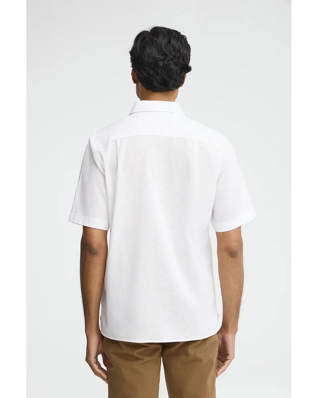 Camicia Cotolino Bianca A Maniche Corte E Regular Fit Con Logo Rigby Go di POLO CLUB in White da Uomo