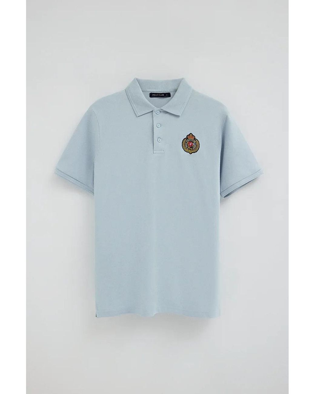 Polo Azzurro Regular Fit Con Toppa Nautica di POLO CLUB in White da Uomo