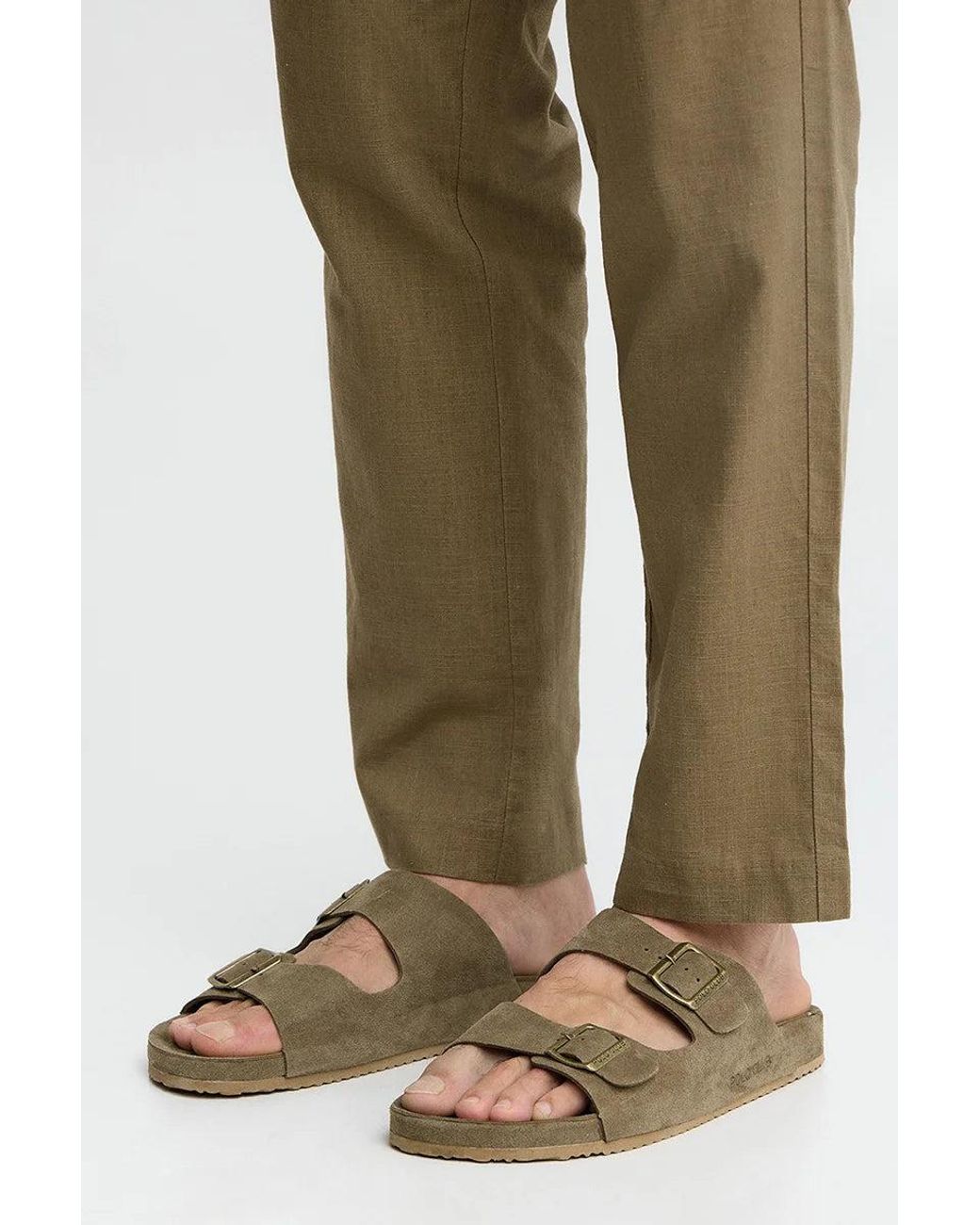 Sandalo Bio Keat Color Sabbia Con Fibbie E Logo di POLO CLUB in Multicolor da Uomo