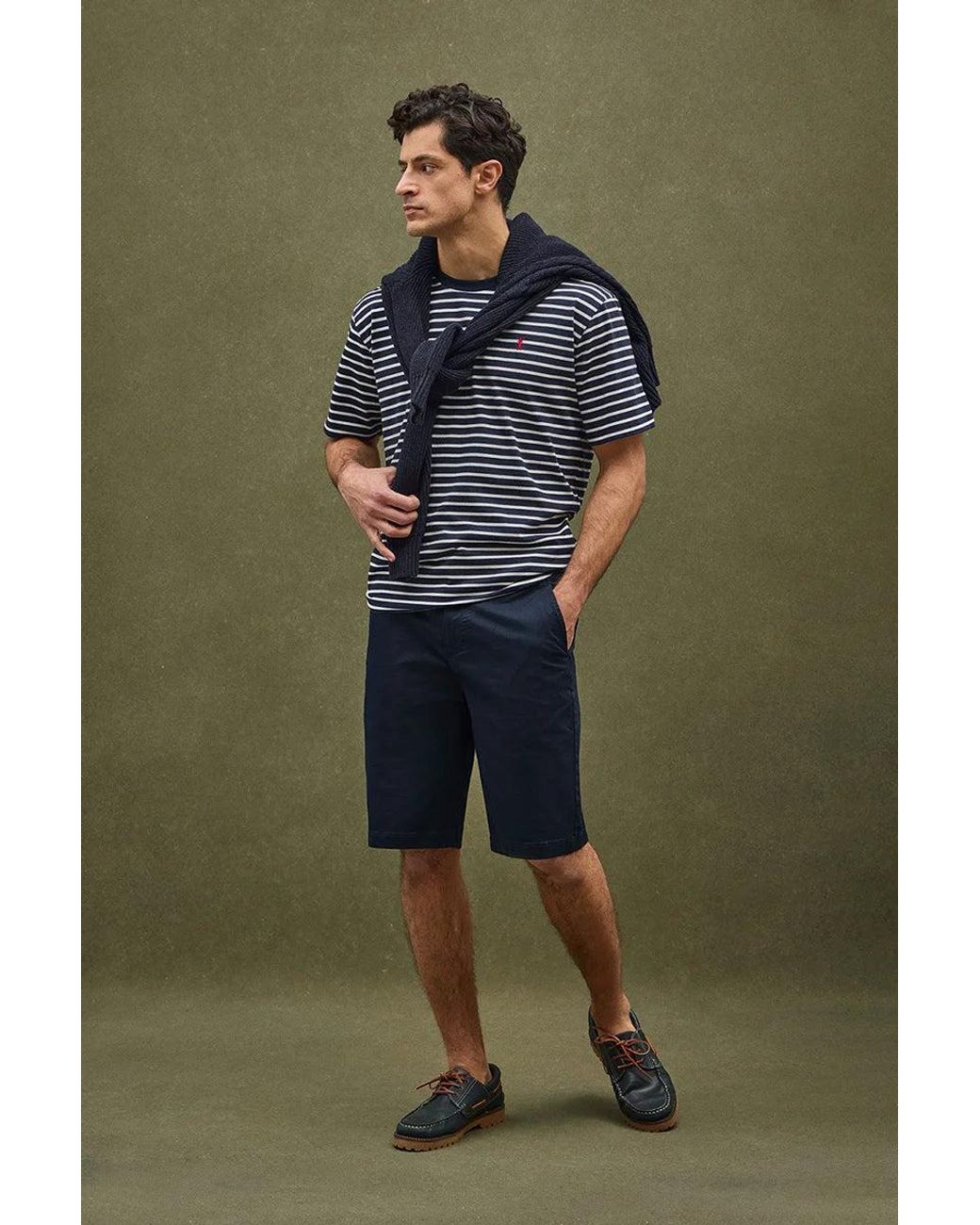 Maglietta A Righe Blu Marino Ed Ecrù Dal Fit Ampio Con Logo Rigby Go di POLO CLUB in Blue da Uomo