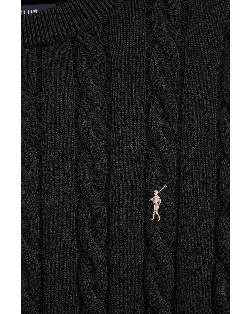 Set Uomo Di Due Pullover Lavorati A Maglia (Blu E Nero) di POLO CLUB in Black da Uomo