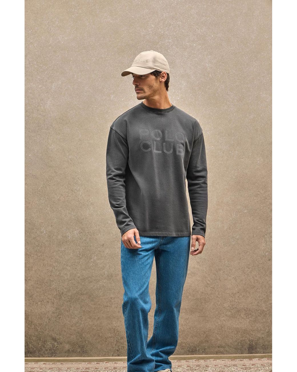 Maglietta Karat Grigio Scuro Con Logo di POLO CLUB in Gray da Uomo