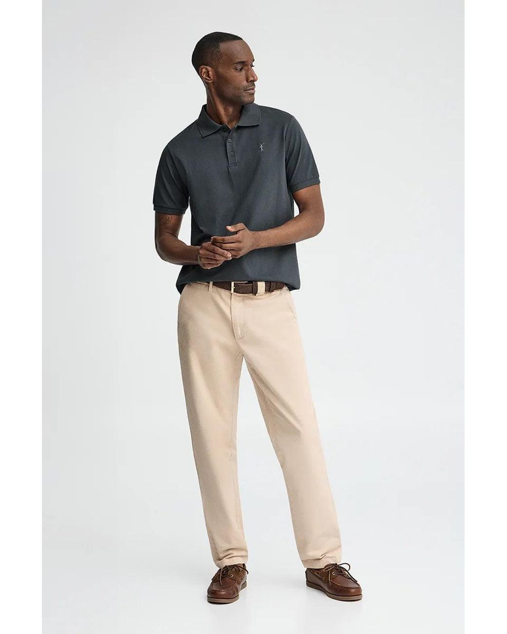 Polo Grigio Pietra Regular Fit di POLO CLUB in Gray da Uomo