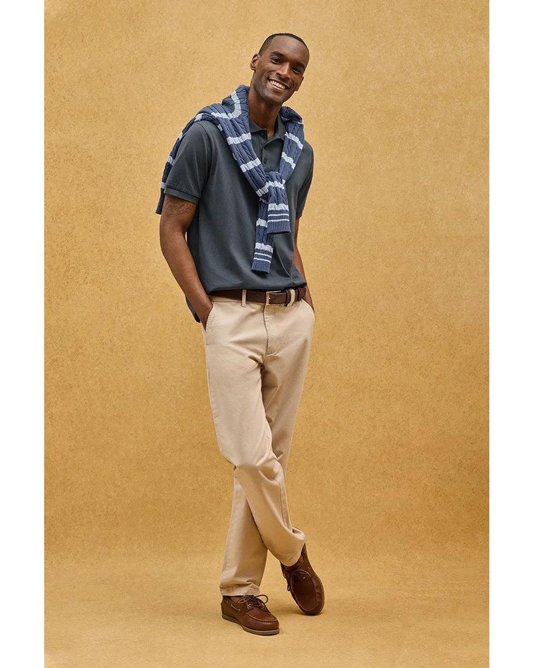 Polo Grigio Pietra Regular Fit di POLO CLUB in Gray da Uomo