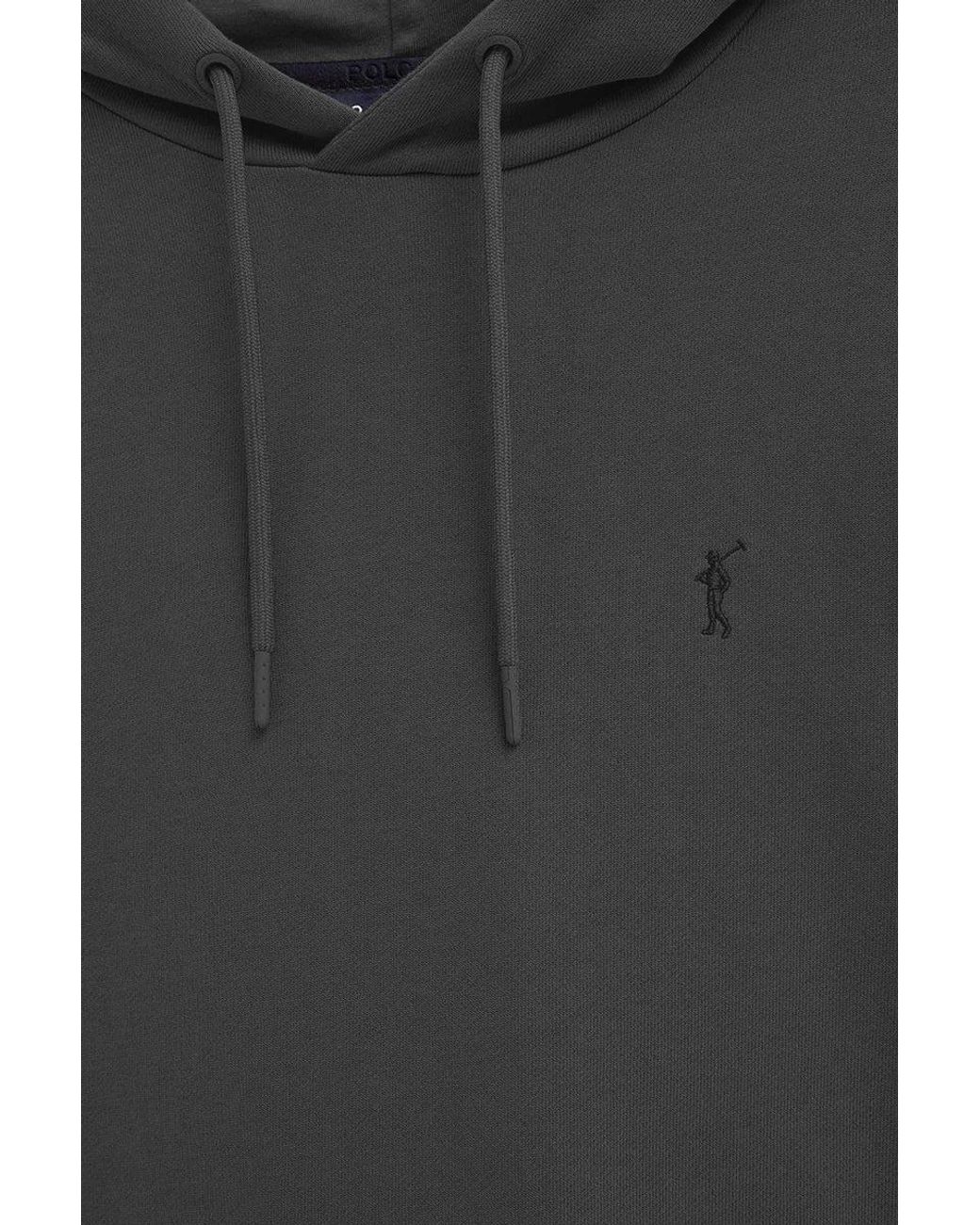 Felpa Grigio Scuro Con Cappuccio E Ricamo Rigby Go di POLO CLUB in Black da Uomo