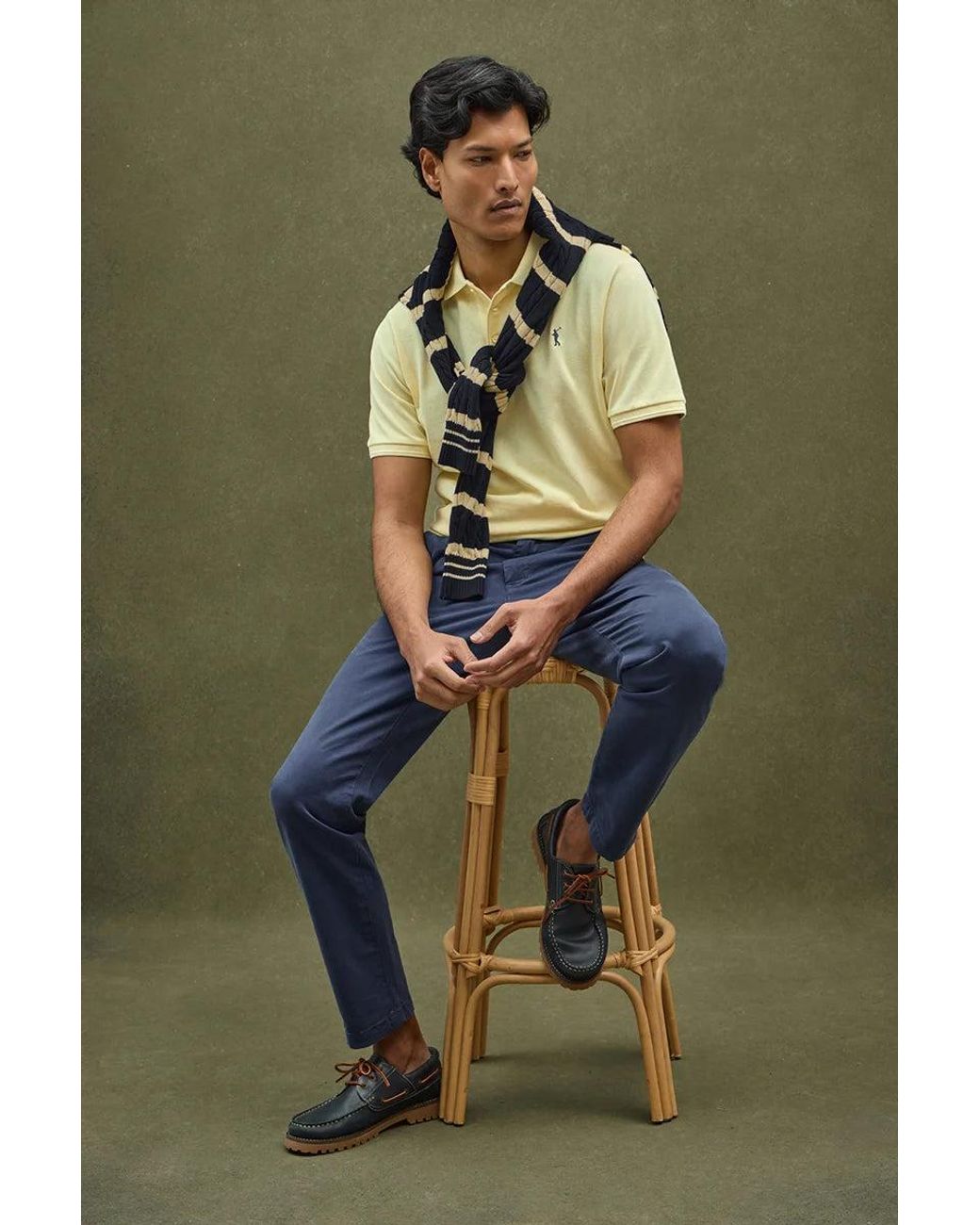 Polo Giallo Chiaro A Maniche Corte Con Logo Ricamato Rigby Go di POLO CLUB in Natural da Uomo