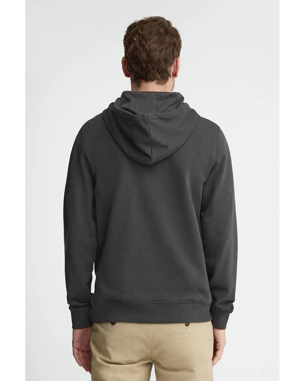 Felpa Grigio Scuro Con Cappuccio E Ricamo Rigby Go di POLO CLUB in Black da Uomo