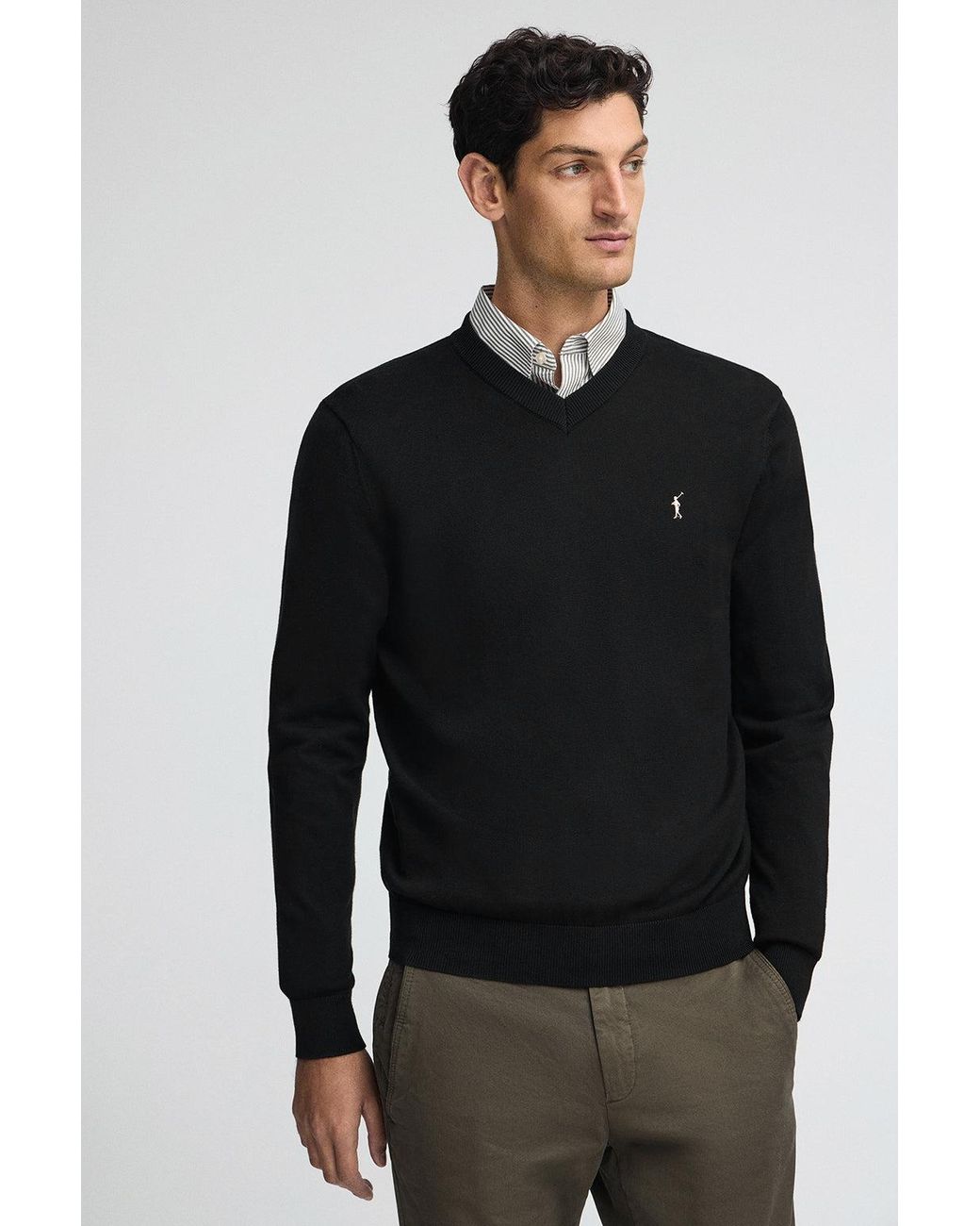 Maglione Nero di POLO CLUB in Black da Uomo