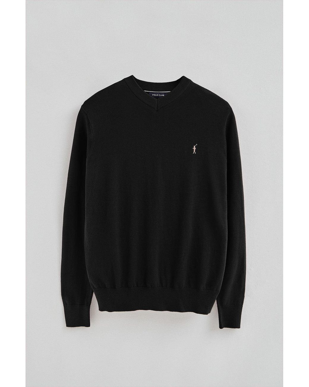 Maglione Nero di POLO CLUB in Black da Uomo